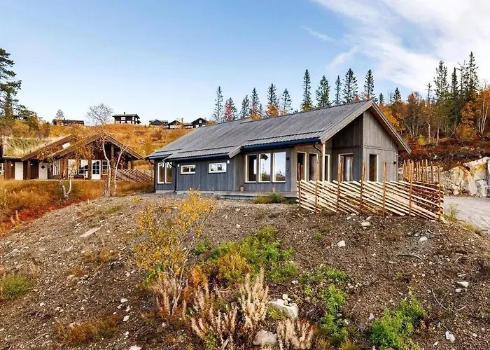 Modern Mountain Near Norefjell Tatil Evi